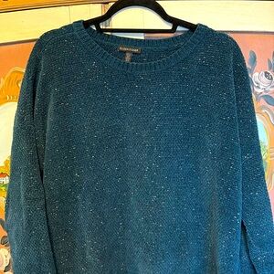 Chenille Eileen Fisher jade sweater, EUC size M